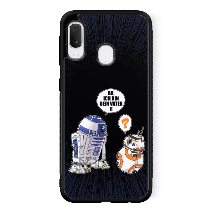 Samsung Galaxy A20e Handyhülle Parodie auf Star Wars R2-D2 und BB-8