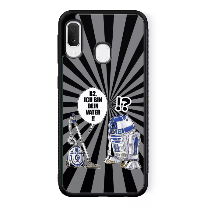 Samsung Galaxy A20e Handyhülle Parodie auf Star Wars R2-D2 - Ich Bin Dein Vater