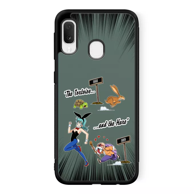 Samsung Galaxy A20e Phone Case Parody of Dragon Ball Kame Sennin and Bulma