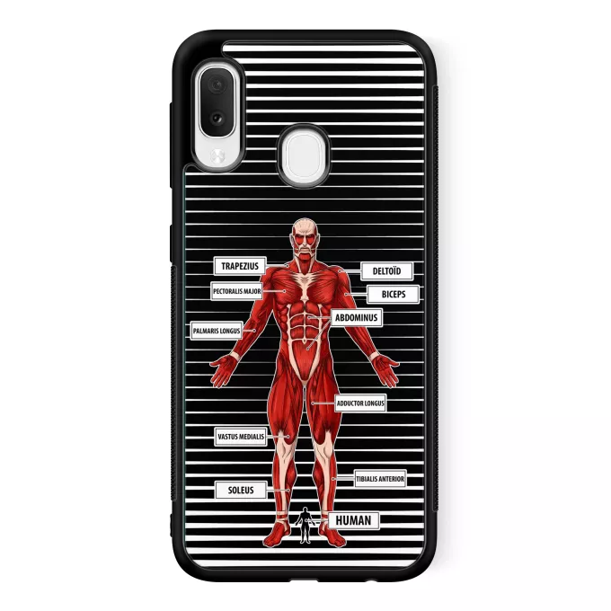 Samsung Galaxy A20e Phone Case Parody of Attack on Titan The colossal Titan