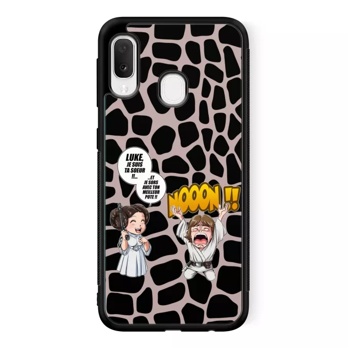 Coque pour téléphone portable Samsung Galaxy A20e Parodie Star Wars Luke Life Episode II : Une soeur indigne :) - Leila Skywalker