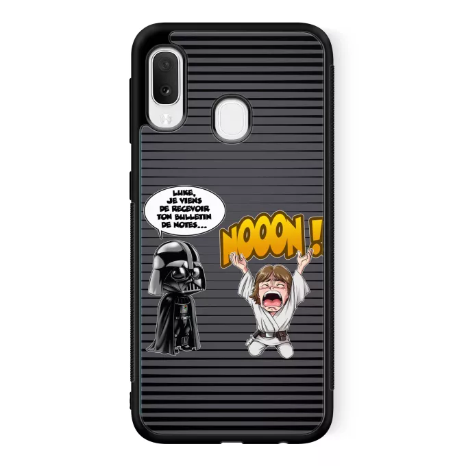 Coque pour téléphone portable Samsung Galaxy A20e Parodie Star Wars Luke Life Episode I : Un père qui craint :) - Luke Skywalker, Dark Vador