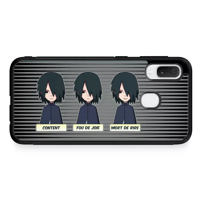 Coque pour téléphone portable Samsung Galaxy A20e Parodie Naruto Toujours aussi expressif... - Sasuke Uchiwa