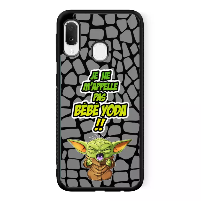 Coque pour téléphone portable Samsung Galaxy A20e Parodie Star Wars Un cri du coeur et avec force ! - Grogu, Bébé Yoda, Baby Yoda