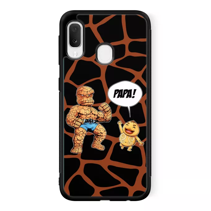 Coque pour téléphone portable Samsung Galaxy A20e Parodie Zelda Un papa solide comme un roc ! - La Chose des 4 Fantastiques et un Goron