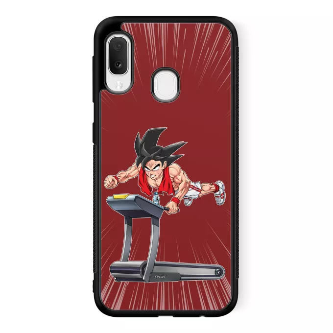 Coque pour téléphone portable Samsung Galaxy A20e Parodie Dragon Ball Z - DBZ Saiyan Training ! - Sangoku