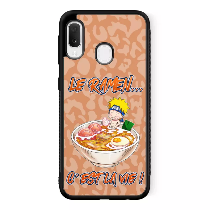 Coque pour téléphone portable Samsung Galaxy A20e Parodie Naruto Le Ramen... C'est la vie ! - Naruto Uzumaki