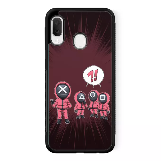 Coque pour téléphone portable Samsung Galaxy A20e Parodie Squid Game Squid Gamer - Squid Game Pink Soldiers