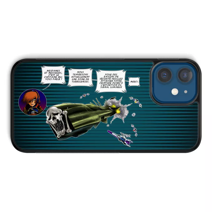 Coque pour téléphone portable iPhone 12 et iPhone 12 Pro (6.1) Parodie Albator Zone de Turbulences ! - L'Arcadia