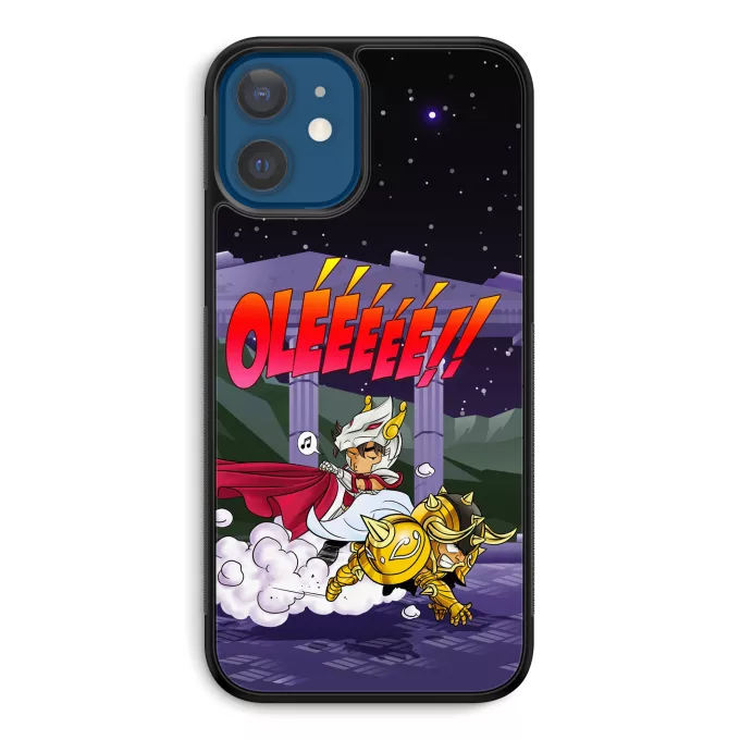 Fodral för iPhone 12 et iPhone 12 Pro (6.1) Parodi Knights of the Zodiac Aldebaran av Taurus och Seiya av Pegasus