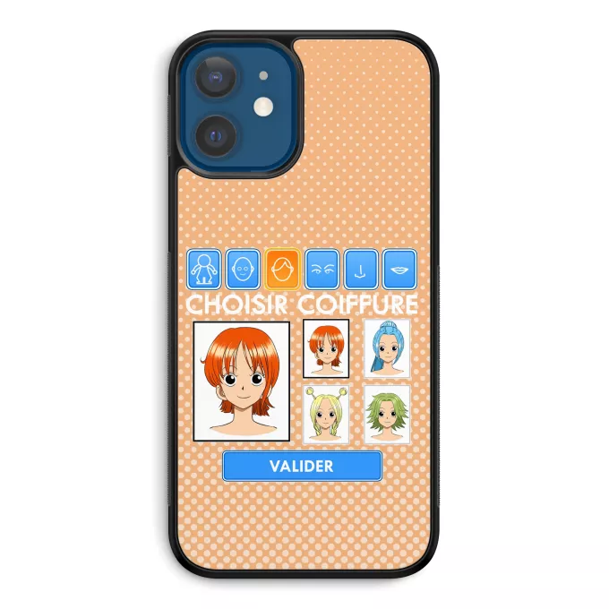 Coque pour téléphone portable iPhone 12 et iPhone 12 Pro (6.1) Parodie One Piece Générateur de personnages :) - Nami, Vivi