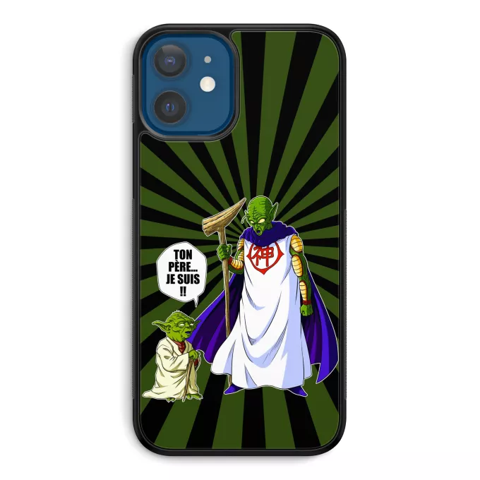 Coque pour téléphone portable iPhone 12 et iPhone 12 Pro (6.1) Parodie Star Wars Ton père... Je suis !! - Yoda, Dieu