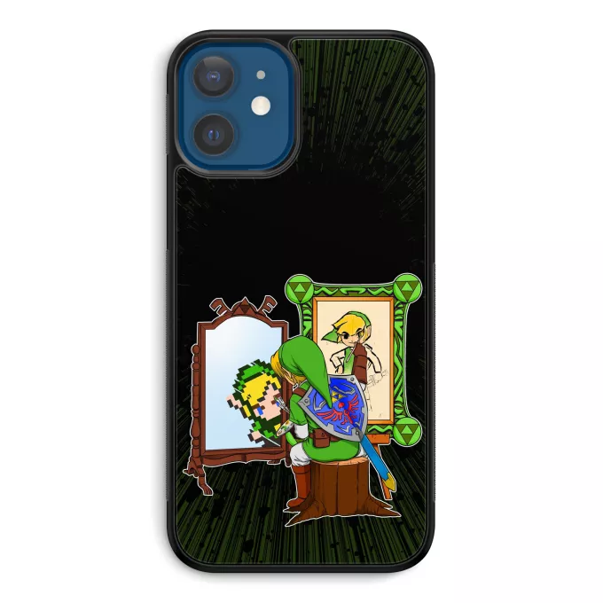 Estojo iPhone 12 et iPhone 12 Pro (6.1) Paródia Zelda Link - Norman Rockwell style