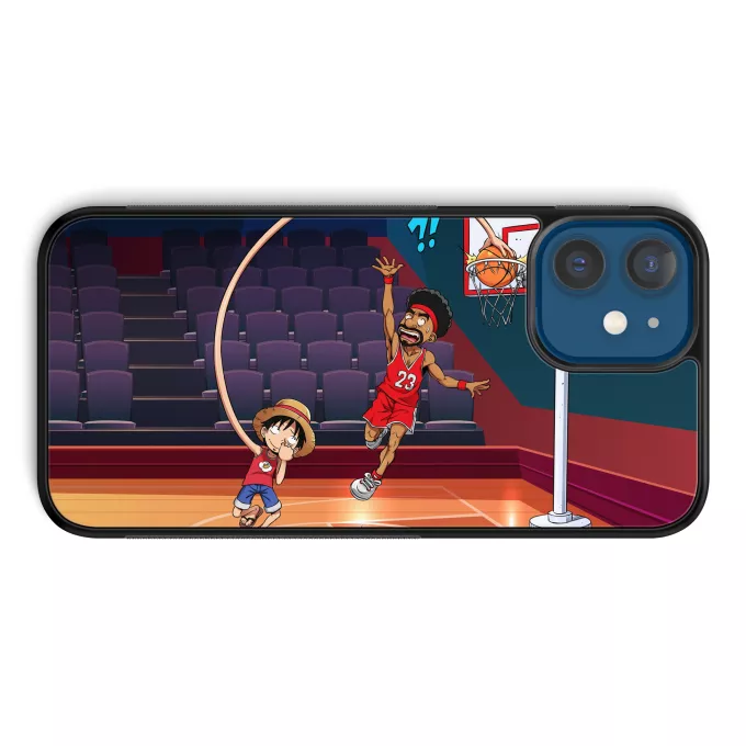 Fodral för iPhone 12 et iPhone 12 Pro (6.1) Parodi One Piece Ruffy - On The Basket Ball Playground
