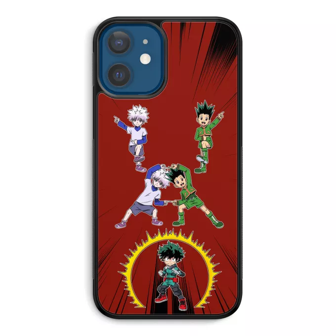 Fodral för iPhone 12 et iPhone 12 Pro (6.1) Parodi My Hero Academia Gon, Killua och Deku (Izuku Midoriya)