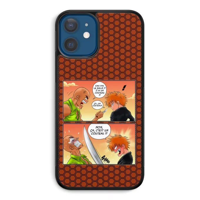 Coque pour téléphone portable iPhone 12 et iPhone 12 Pro (6.1) Parodie Bleach Non, ça c'est un couteau ! - Ichigo Kurosaki