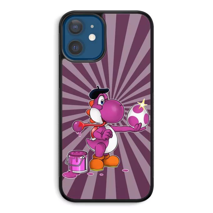 iPhone 12 et iPhone 12 Pro (6.1) Phone Case Parody of Yoshi Purple Yoshi
