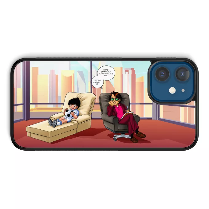 Coque pour téléphone portable iPhone 12 et iPhone 12 Pro (6.1) Parodie Olive et Tom - Captain Tsubasa Son meilleur ami...!? - Olivier Atone