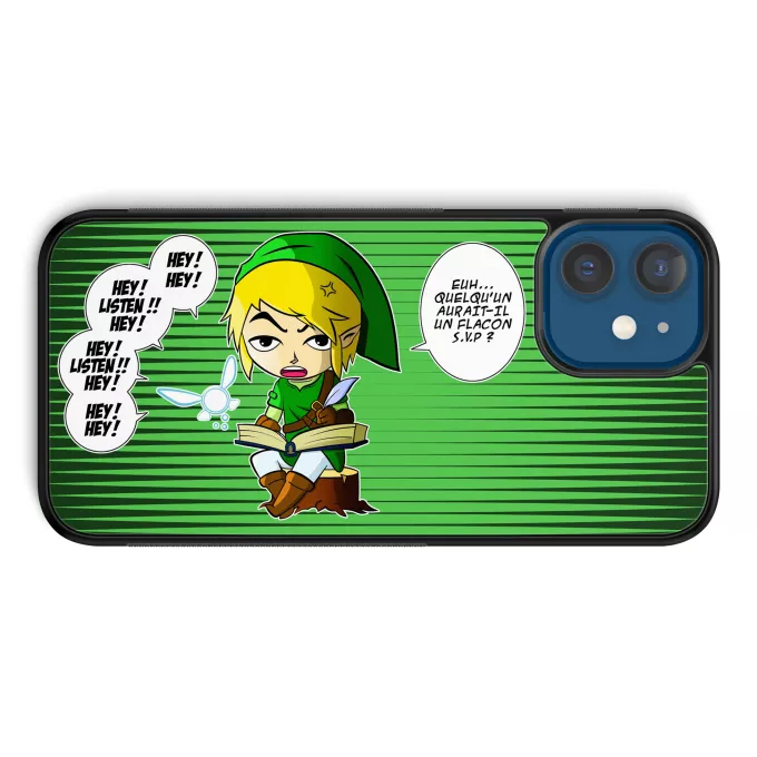Coque pour téléphone portable iPhone 12 et iPhone 12 Pro (6.1) Parodie Zelda Une fée pratique mais agaçante... - Link, la Fée Navi