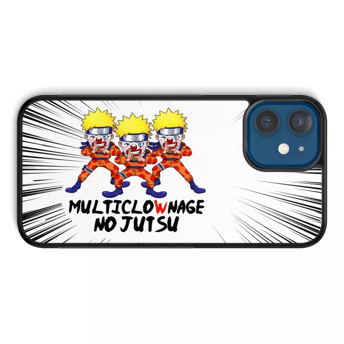 Coque pour téléphone portable iPhone 12 et iPhone 12 Pro (6.1) Parodie Naruto Multiclownage No Jutsu !! - Naruto Multiclonage