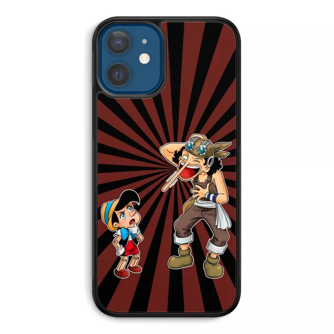 iPhone 12 et iPhone 12 Pro (6.1) Handyhülle Parodie auf One Piece Lysop und Pinocchio - Piniocchio