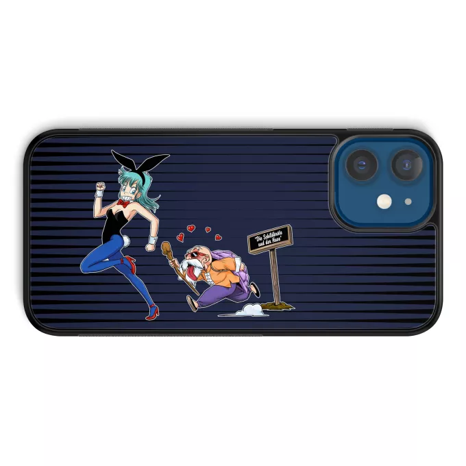 iPhone 12 et iPhone 12 Pro (6.1) Handyhülle Parodie auf Dragon Ball Muten-Roshi und Bulma