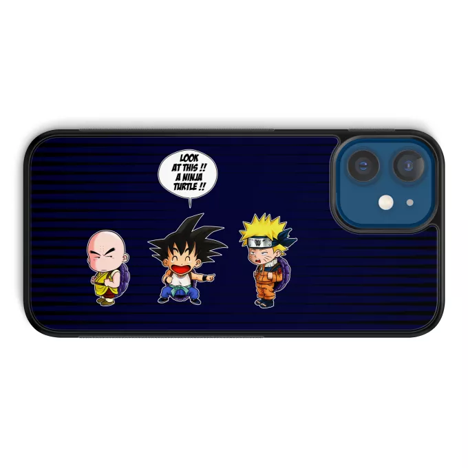 Funda para iPhone 12 et iPhone 12 Pro (6.1) Parodia Naruto Son Gokū, Kuririn y Naruto
