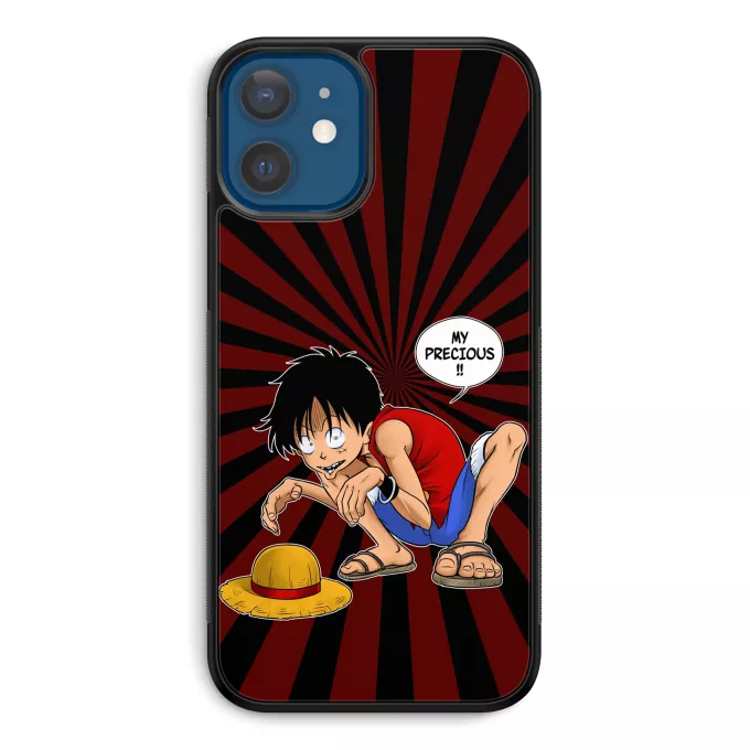 iPhone 12 et iPhone 12 Pro (6.1) Phone Case Parody of One Piece Luffy and Gollum - My Precious