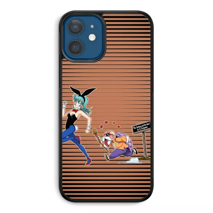 iPhone 12 et iPhone 12 Pro (6.1) Phone Case Parody of Dragon Ball Master Roshi and Bulma