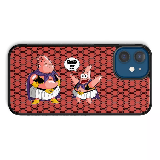 iPhone 12 et iPhone 12 Pro (6.1) Phone Case Parody of Dragon Ball Z - DBZ Majin Buu and Patrick Star