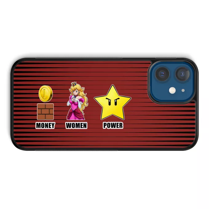 Funda para iPhone 12 et iPhone 12 Pro (6.1) Parodia Super Mario Mario - Women, Money and Power