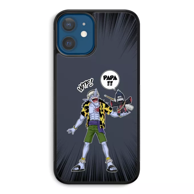 Coque pour téléphone portable iPhone 12 et iPhone 12 Pro (6.1) Parodie Naruto Papa... WTF !! - Arlong, Kisame