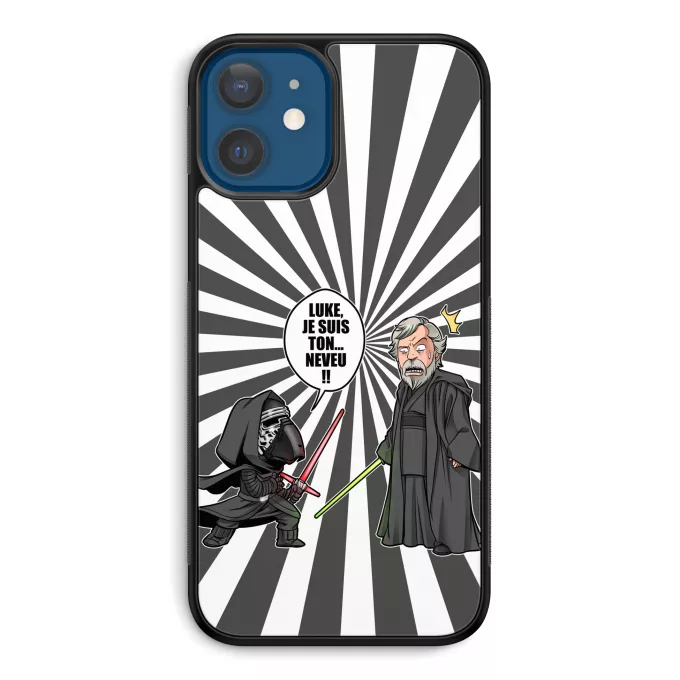 Coque pour téléphone portable iPhone 12 et iPhone 12 Pro (6.1) Parodie Star Wars Luke, je suis ton... ;) - Kylo Ren Vs Luke Skywalker