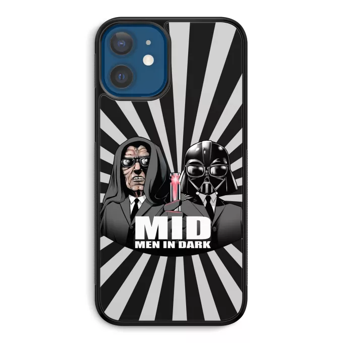 Funda para iPhone 12 et iPhone 12 Pro (6.1) Parodia Star Wars Dark Vader, Dark Sidious X MIB: Hombres de negro