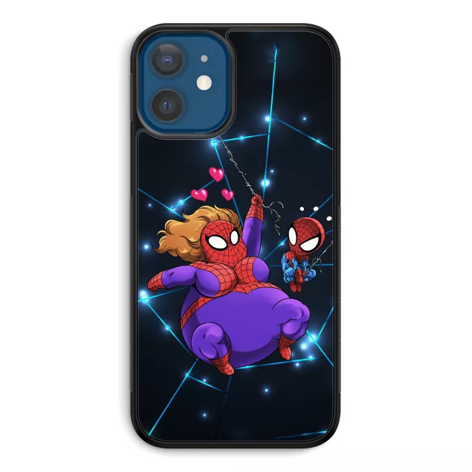 Fodral för iPhone 12 et iPhone 12 Pro (6.1) Parodi Spindelmannen Spindelmannen och Spiderkvinna
