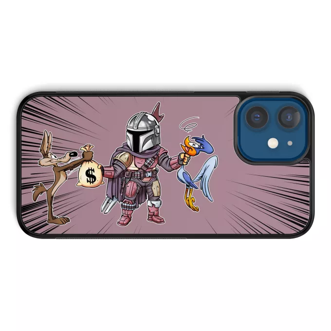 Fodral för iPhone 12 et iPhone 12 Pro (6.1) Parodi Stjärnornas krig En Mandalorian aka Din Djarin,Gråben och Hjulben