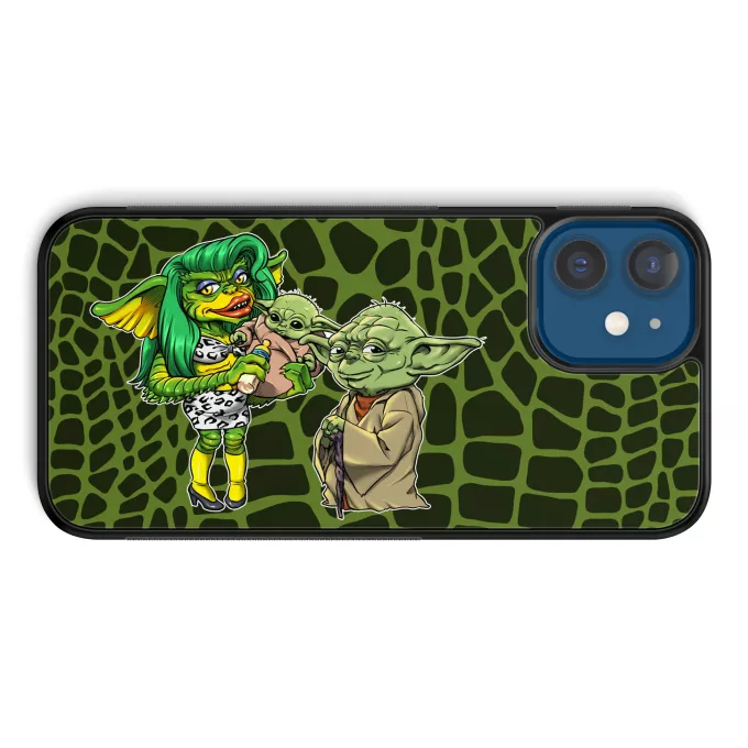 Fodral för iPhone 12 et iPhone 12 Pro (6.1) Parodi Stjärnornas krig Yoda, baby Yoda och Greta Gremlin