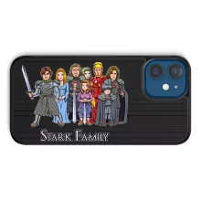 Eddard Smartphone hoesje “Eddard, Catelyn, Robb, Sansa, Arya, Brian, Rickon en Tony Stark (Robert Downey Jr Caricature)” – Game of Thrones parodie