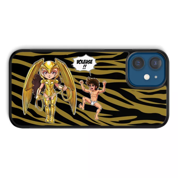 Coque pour téléphone portable iPhone 12 et iPhone 12 Pro (6.1) Parodie Saint Seiya Voleuse d'armure ! - Wonder Woman 1984