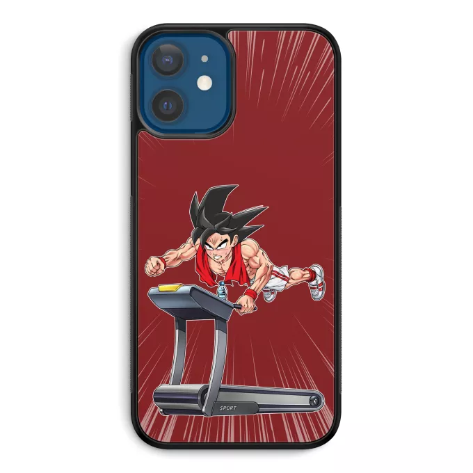 Coque pour téléphone portable iPhone 12 et iPhone 12 Pro (6.1) Parodie Dragon Ball Z - DBZ Saiyan Training ! - Sangoku