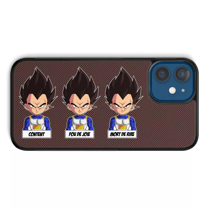 Coque pour téléphone portable iPhone 12 et iPhone 12 Pro (6.1) Parodie Dragon Ball Z - DBZ Un jeu d'acteur de niveau princier - Végéta