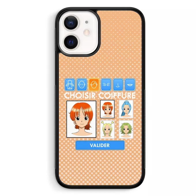 Coque pour téléphone portable iPhone 12 Mini (5.4) Parodie One Piece Générateur de personnages :) - Nami, Vivi