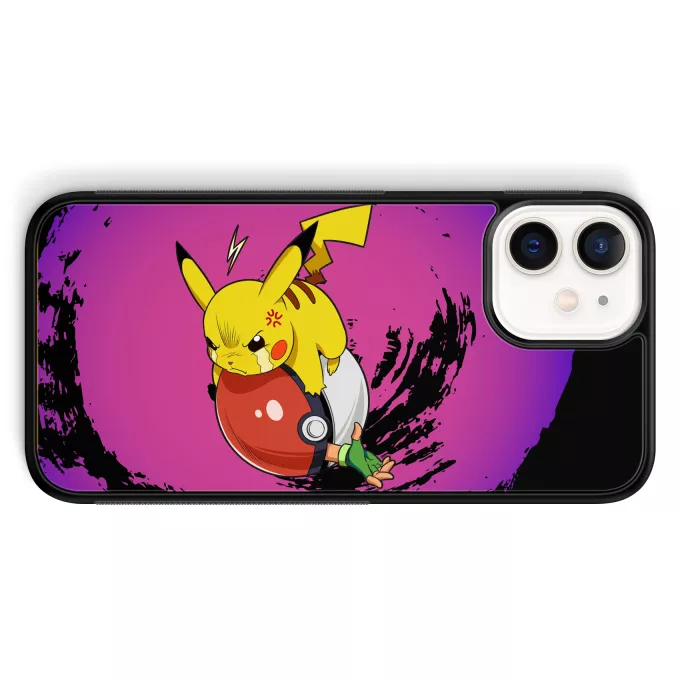Fodral för iPhone 12 Mini (5.4) Parodi Pokémon Pikachu och Ash Ketchum