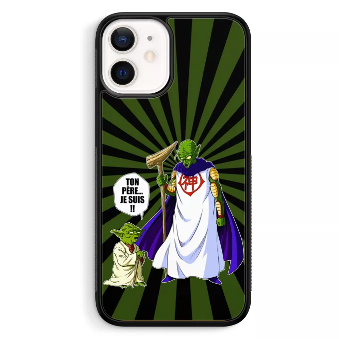 Coque pour téléphone portable iPhone 12 Mini (5.4) Parodie Star Wars Ton père... Je suis !! - Yoda, Dieu