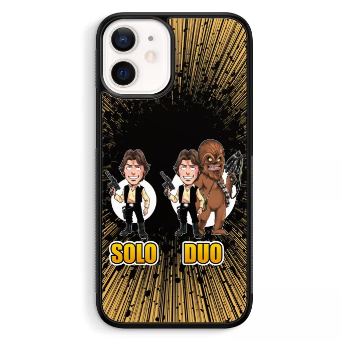 iPhone 12 Mini (5.4) Handyhülle Parodie auf Star Wars Han Solo und Chewbacca