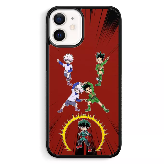 Fodral för iPhone 12 Mini (5.4) Parodi My Hero Academia Gon, Killua och Deku (Izuku Midoriya)