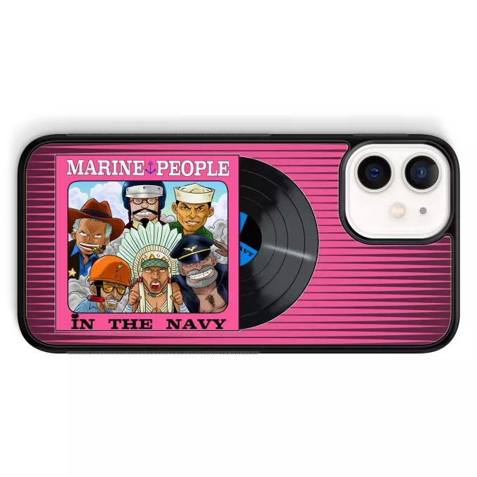 iPhone 12 Mini (5.4) Handyhülle Parodie auf One Piece Garp, Akainu, Aokiji, Kizaru, Sengoku und Smoker