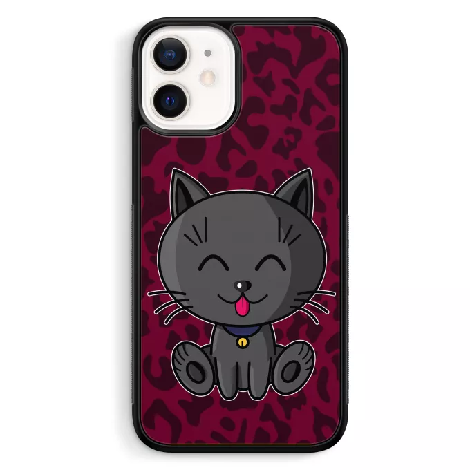 Coque pour téléphone portable iPhone 12 Mini (5.4) Parodie Kawaii Baby Cats Kawaii Baby Cat (Bleu)