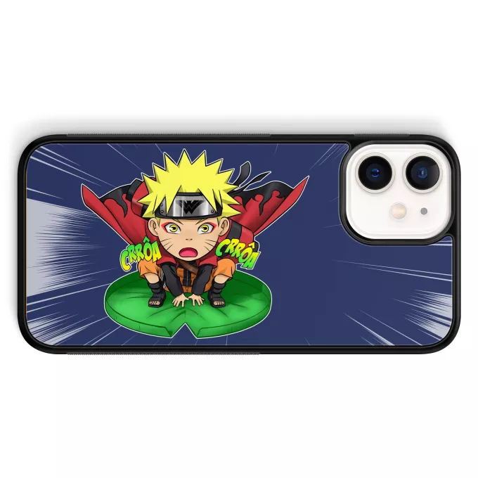 Coque pour téléphone portable iPhone 12 Mini (5.4) Parodie Naruto Crôa Crôa No Jutsu !! - Naruto en Mode Sennin