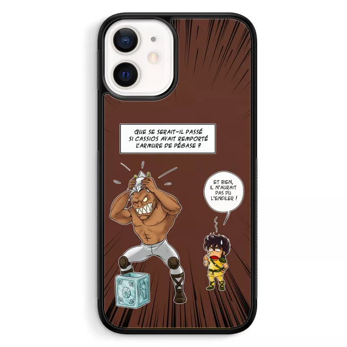 Coque pour téléphone portable iPhone 12 Mini (5.4) Parodie Saint Seiya L'armure de Pégase a choisi son nouveau maître... - Cassios, Seiya chevalier de bronze de Pégase